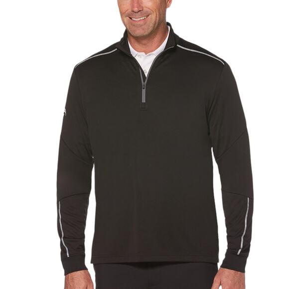 CALLAWAY Golf Men's Long Sleeve Black Polo Shirt ~ Top Size MEDIUM - Picture 1 of 3
